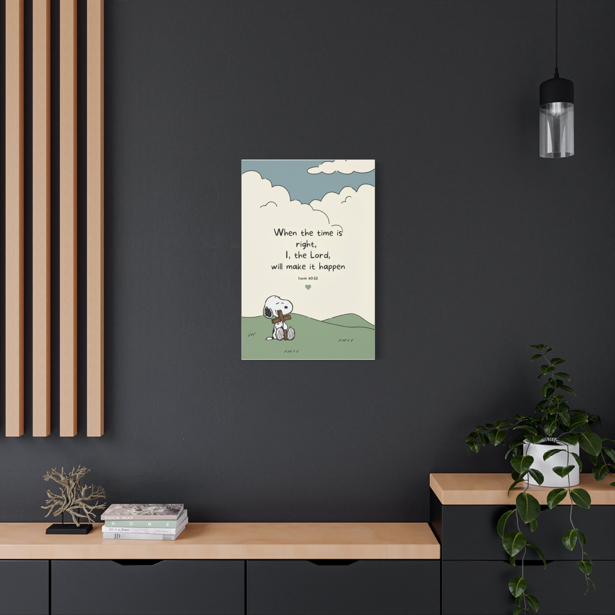 Isaiah 60:22 Snoopy Canvas
