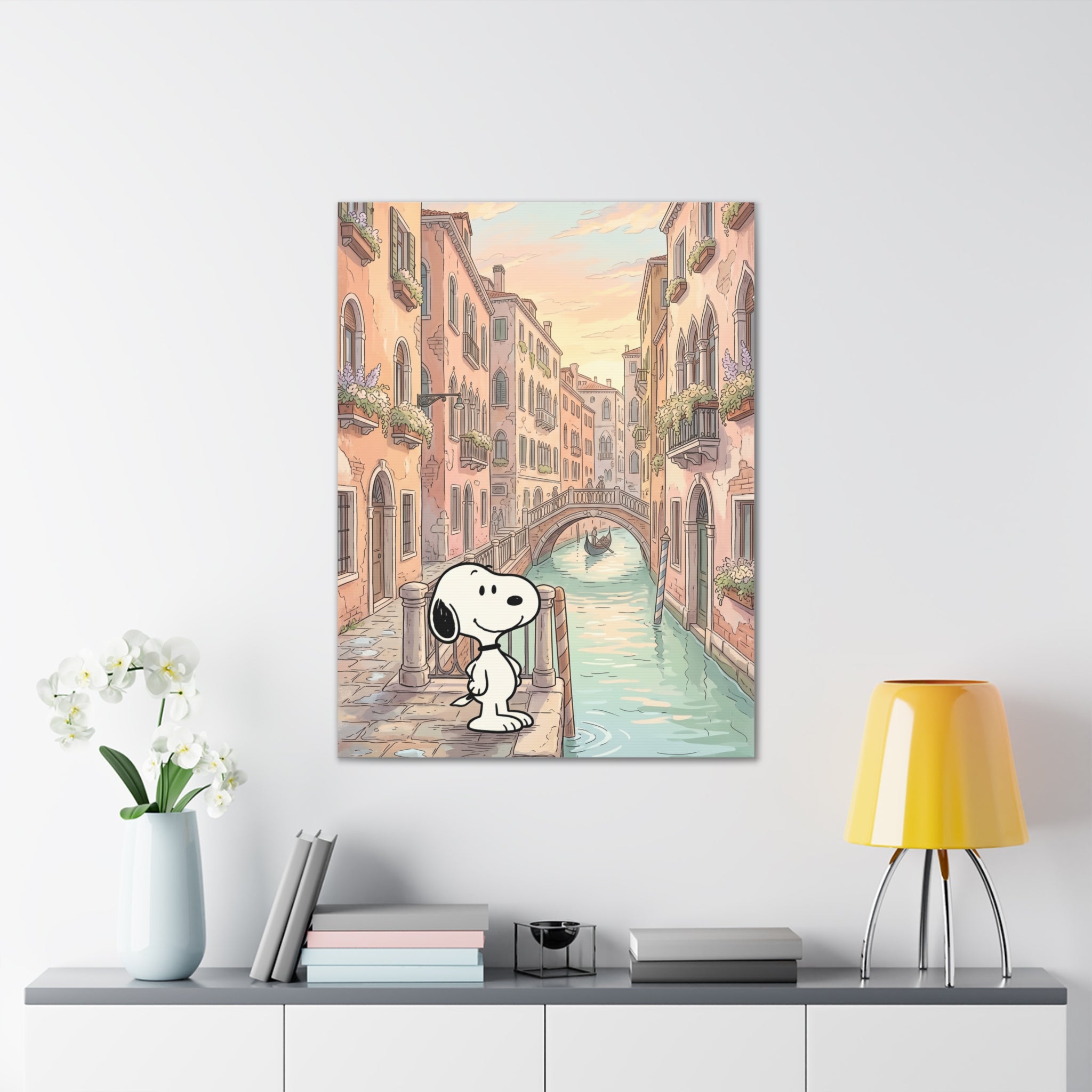 Snoopy in Venice Canvas