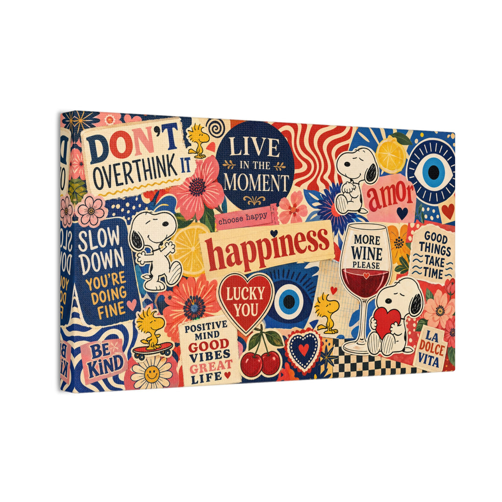 Snoopy Happiness Collage Canvas