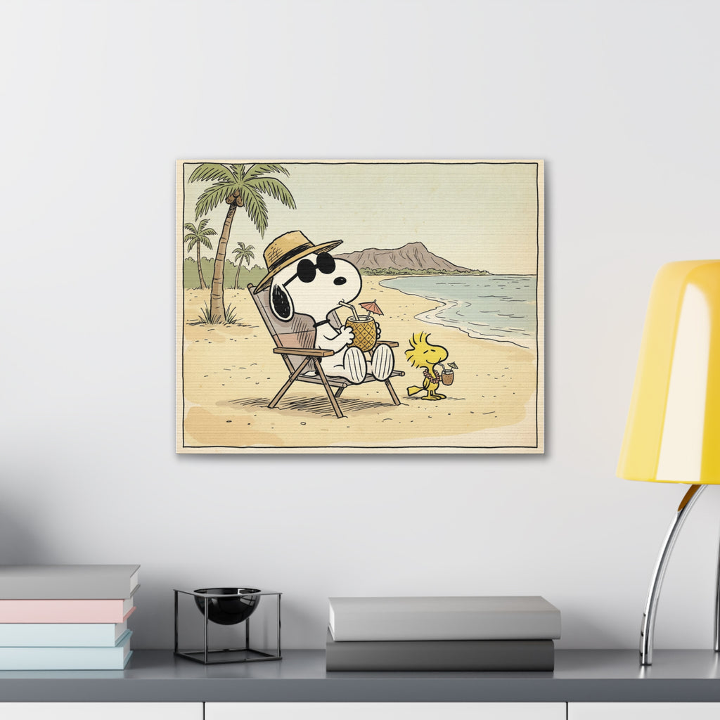 Autumn Doghouse Snooze Canvas
