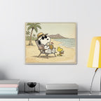 Autumn Doghouse Snooze Canvas