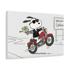 Biker Dog Matte Canvas