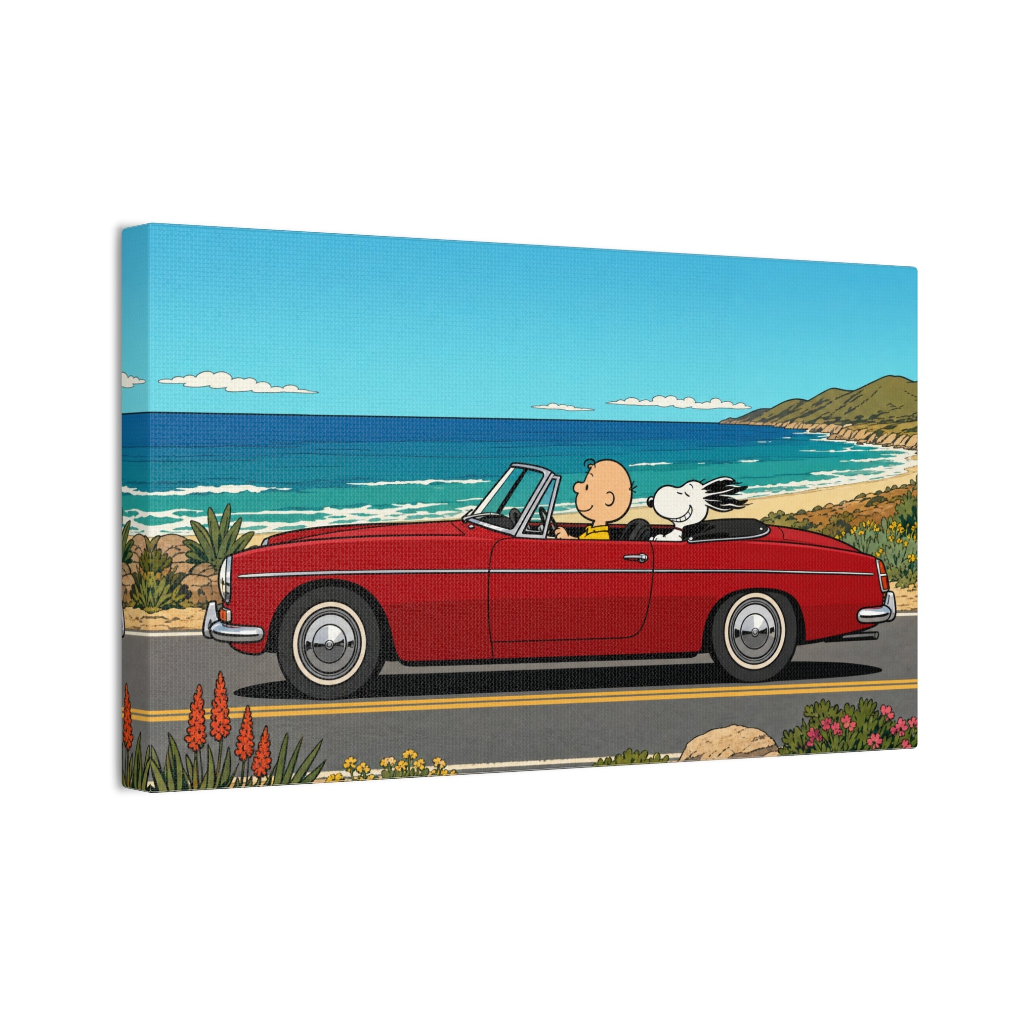 Snoopy Red Convertible Canvas