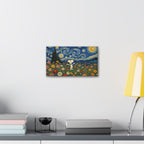 Starry Floral Field Canvas