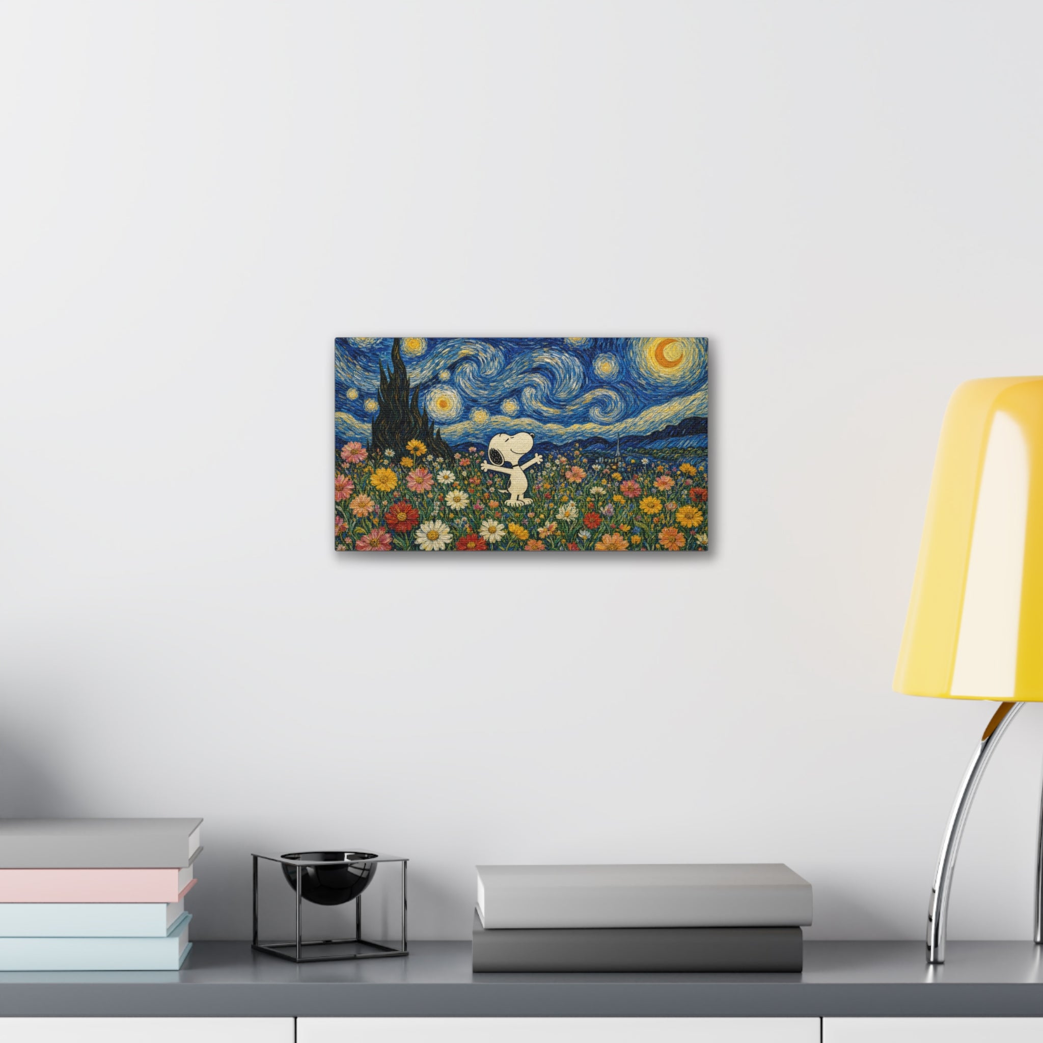 Starry Floral Field Canvas