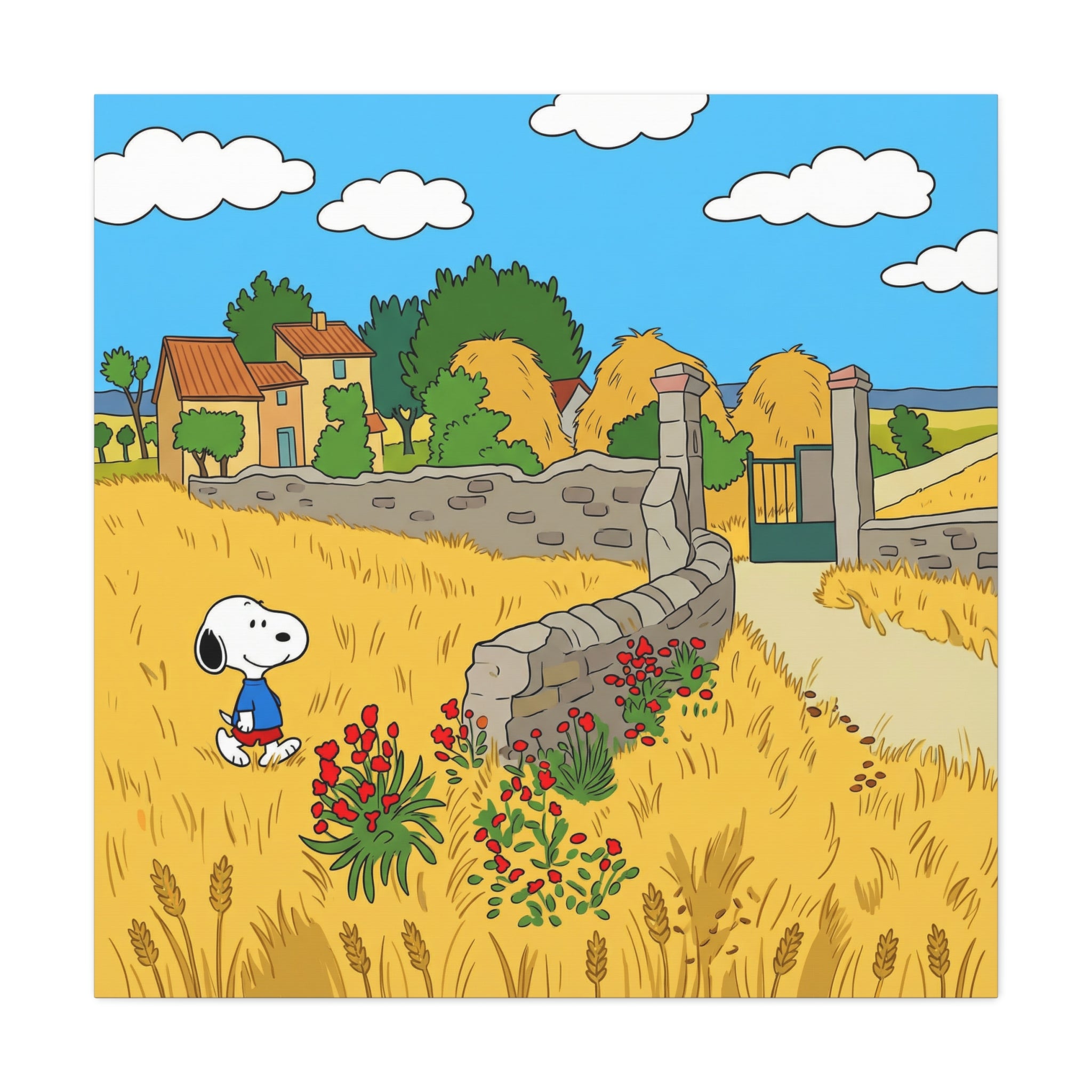 Snoopy Wheat Field Canvas