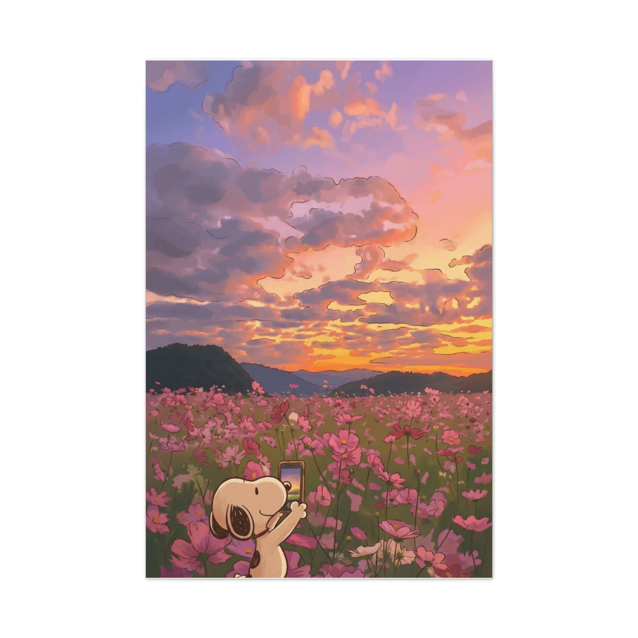 Wildflower Sunset Canvas