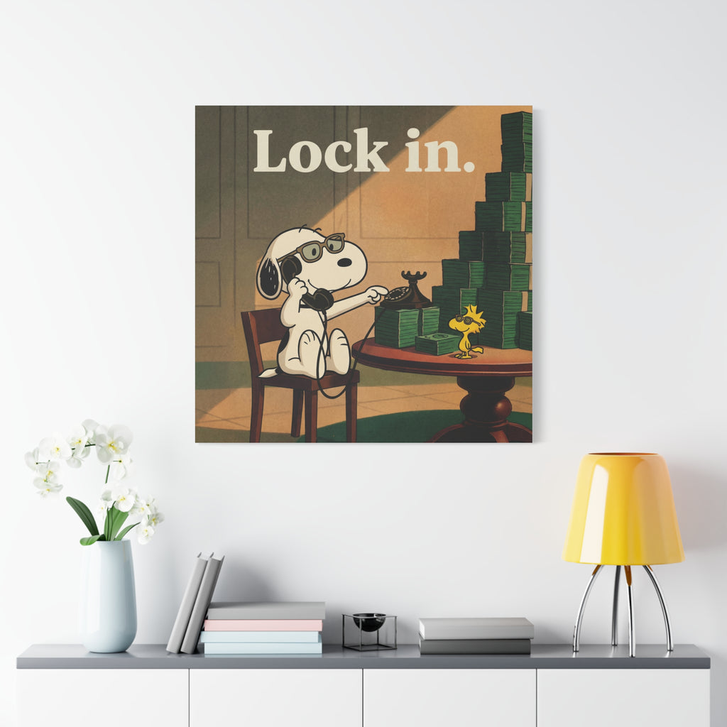 Lock In Snoopy Canvas