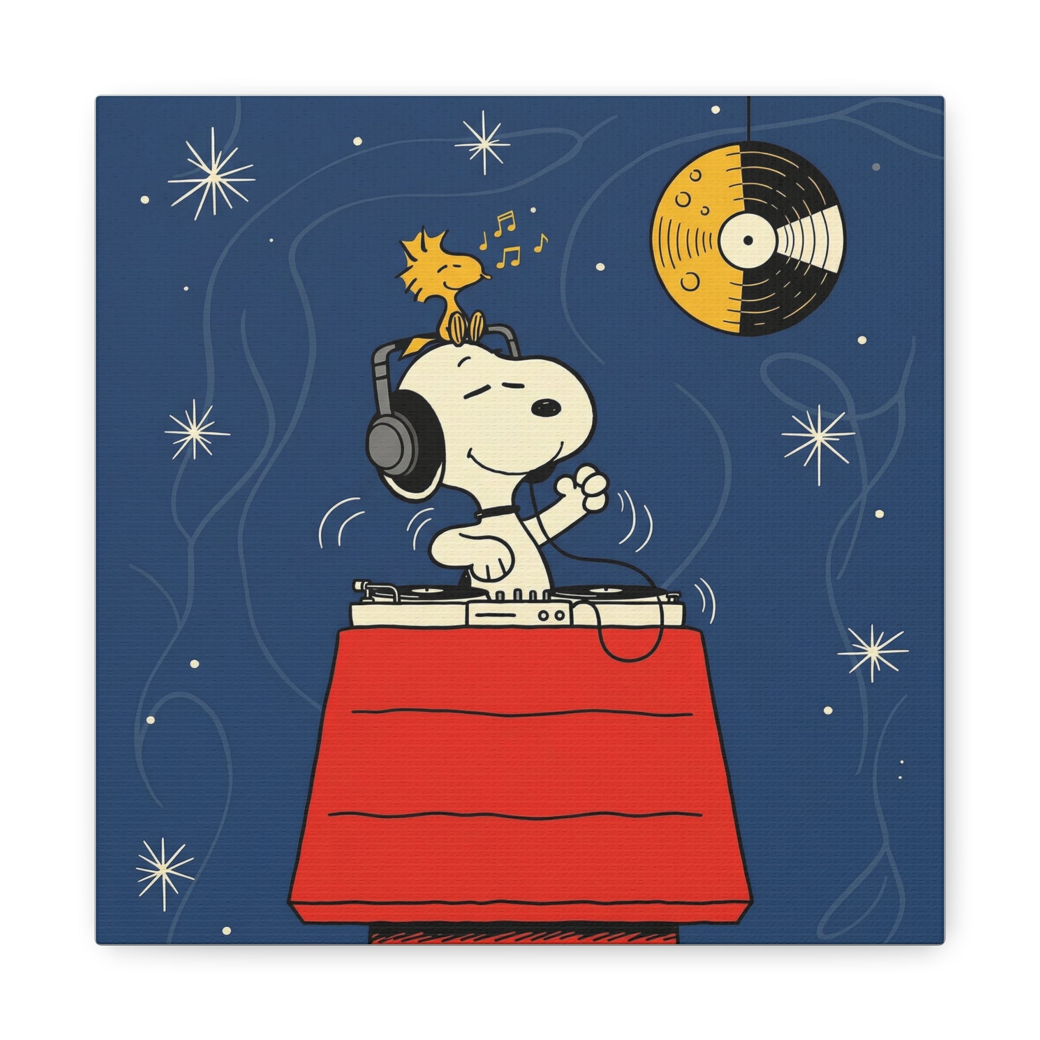 Snoopy DJ Doghouse Canvas