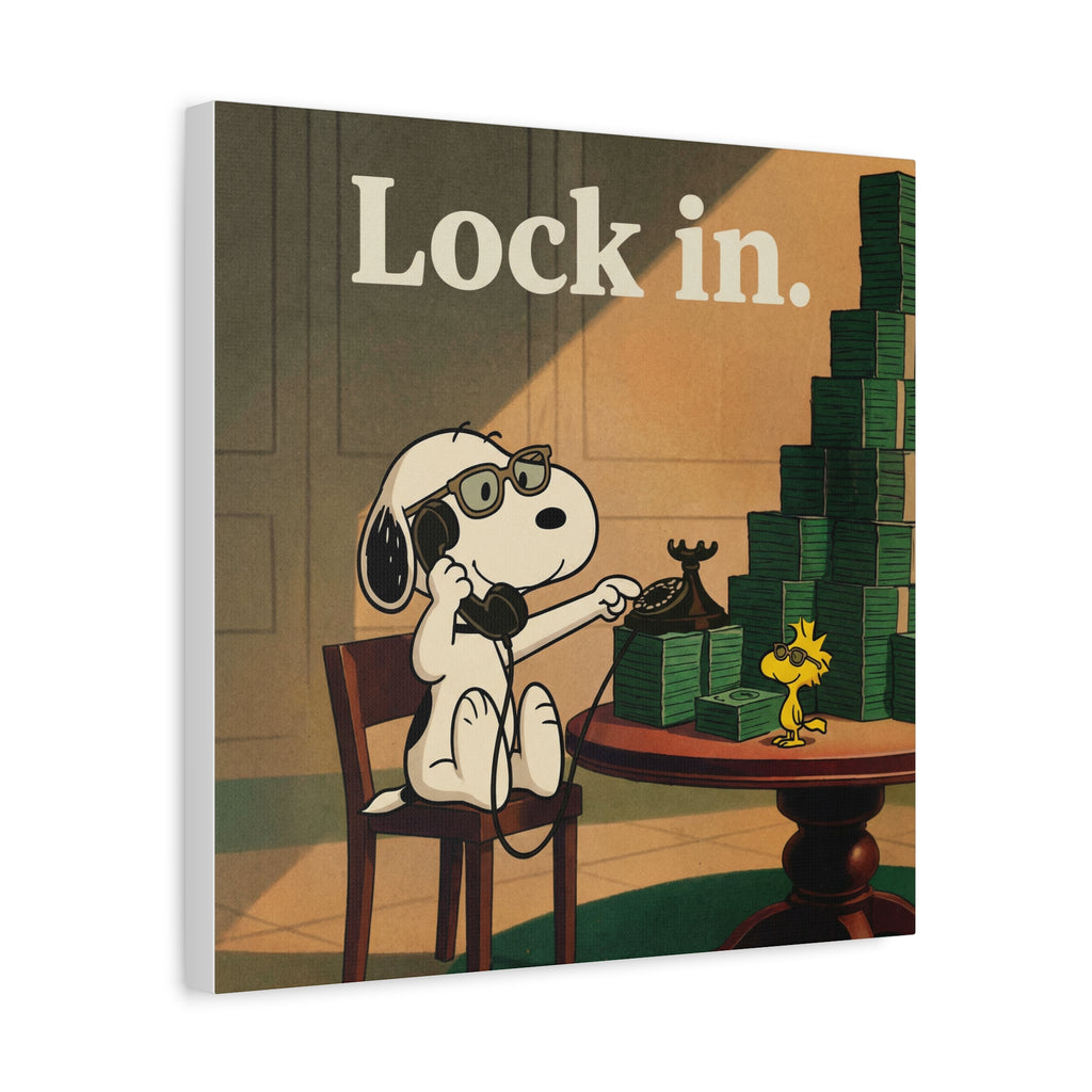 Lock In Snoopy Canvas