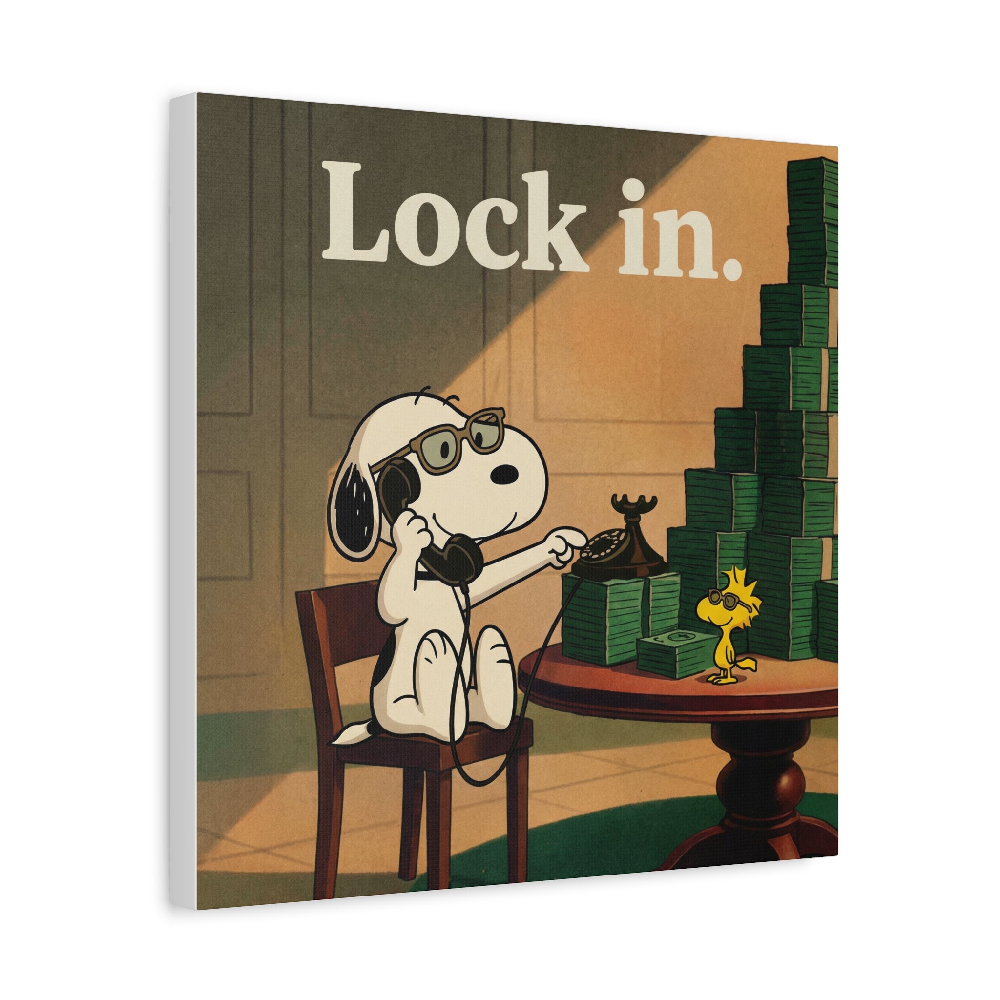 Lock In Snoopy Canvas