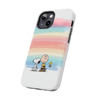 Pastel Stripe Peanuts Phone Case