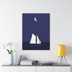 Sailboat Night Scene Canvas