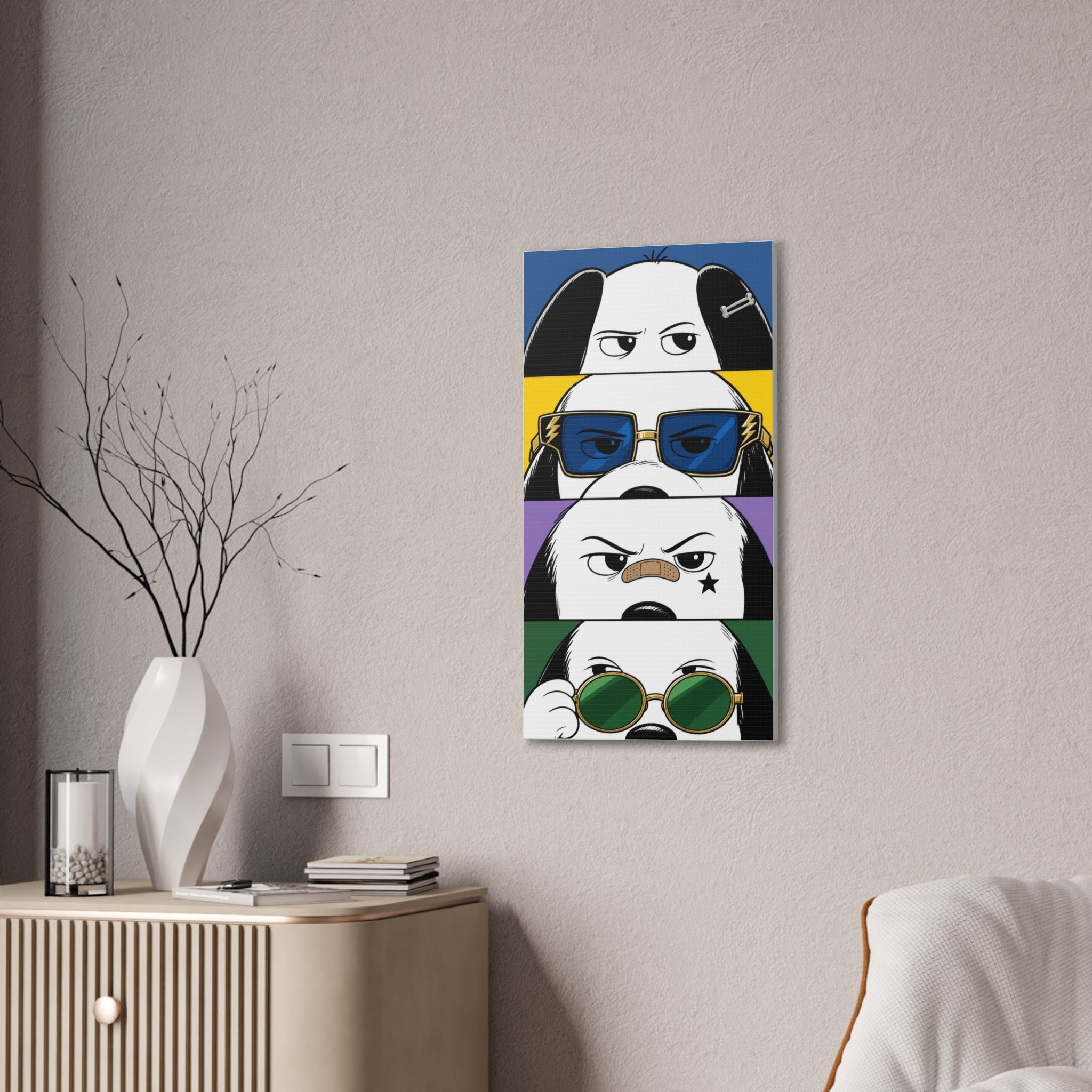 Dog Faces Pop Canvas