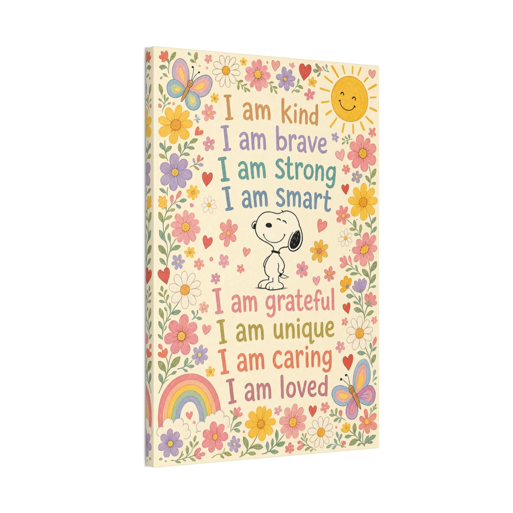 Snoopy Positive Affirmations Canvas