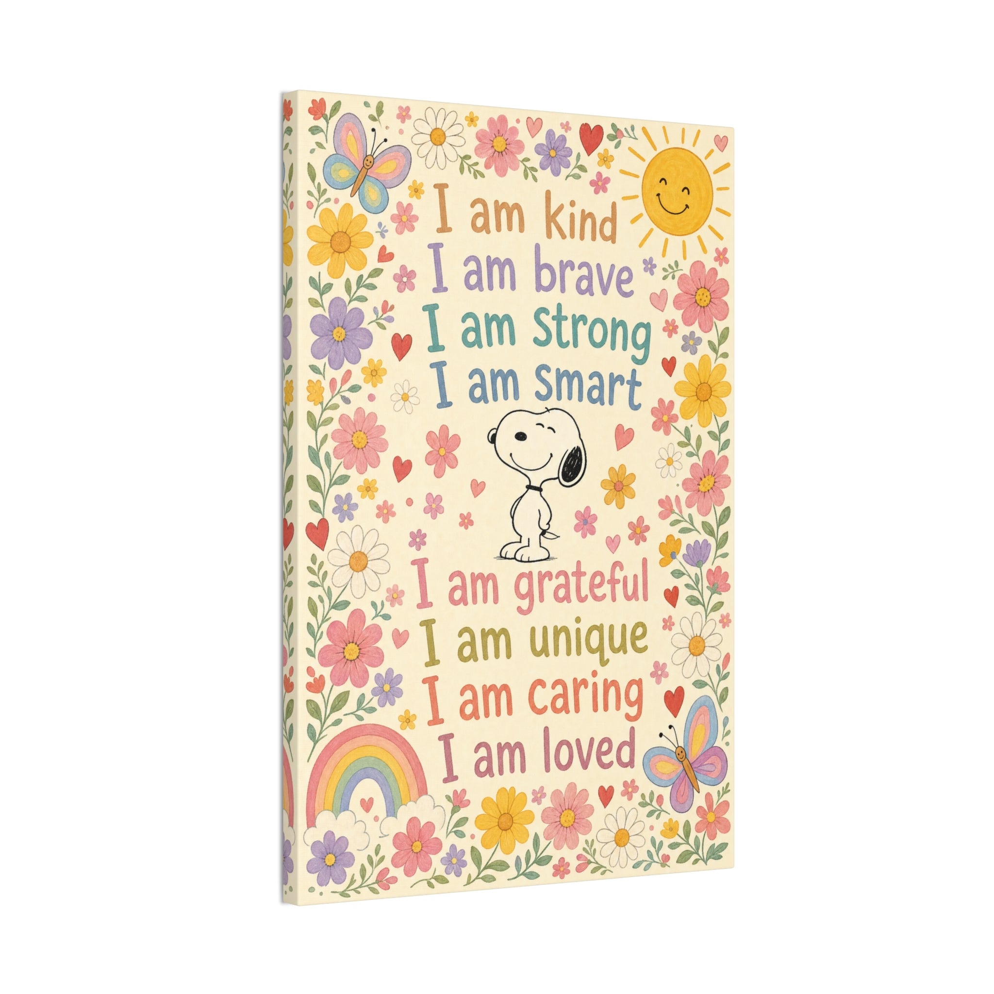 Snoopy Positive Affirmations Canvas