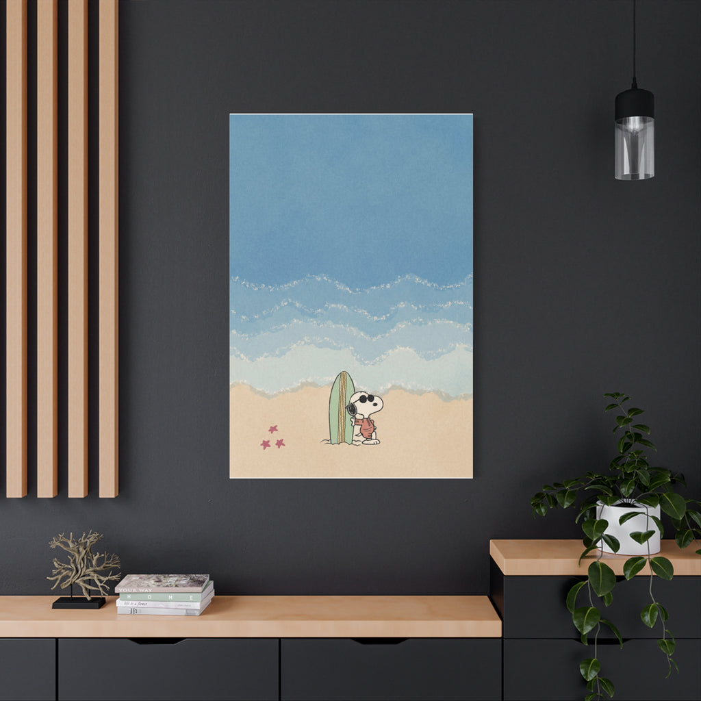 Snoopy Surfing Canvas