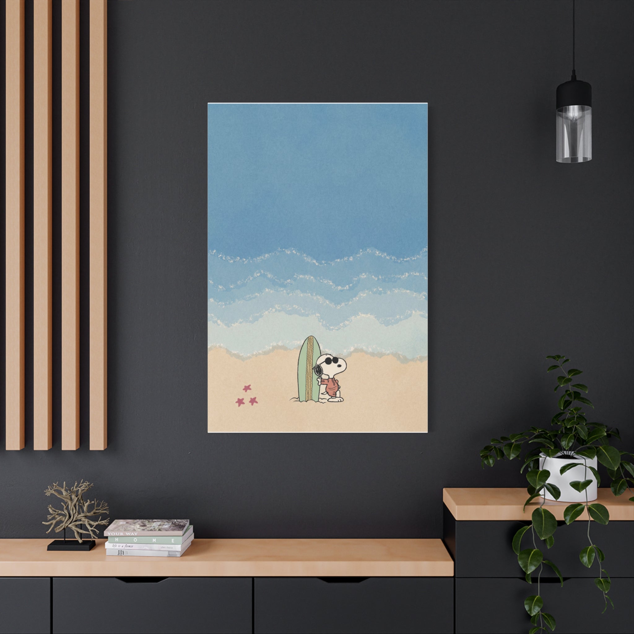 Snoopy Surfing Canvas