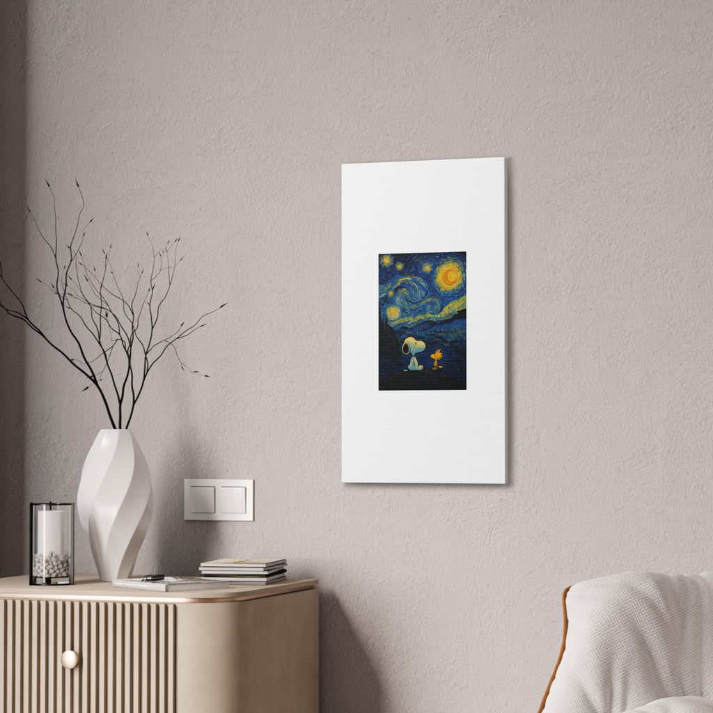 Snoopy Paris Autumn Canvas