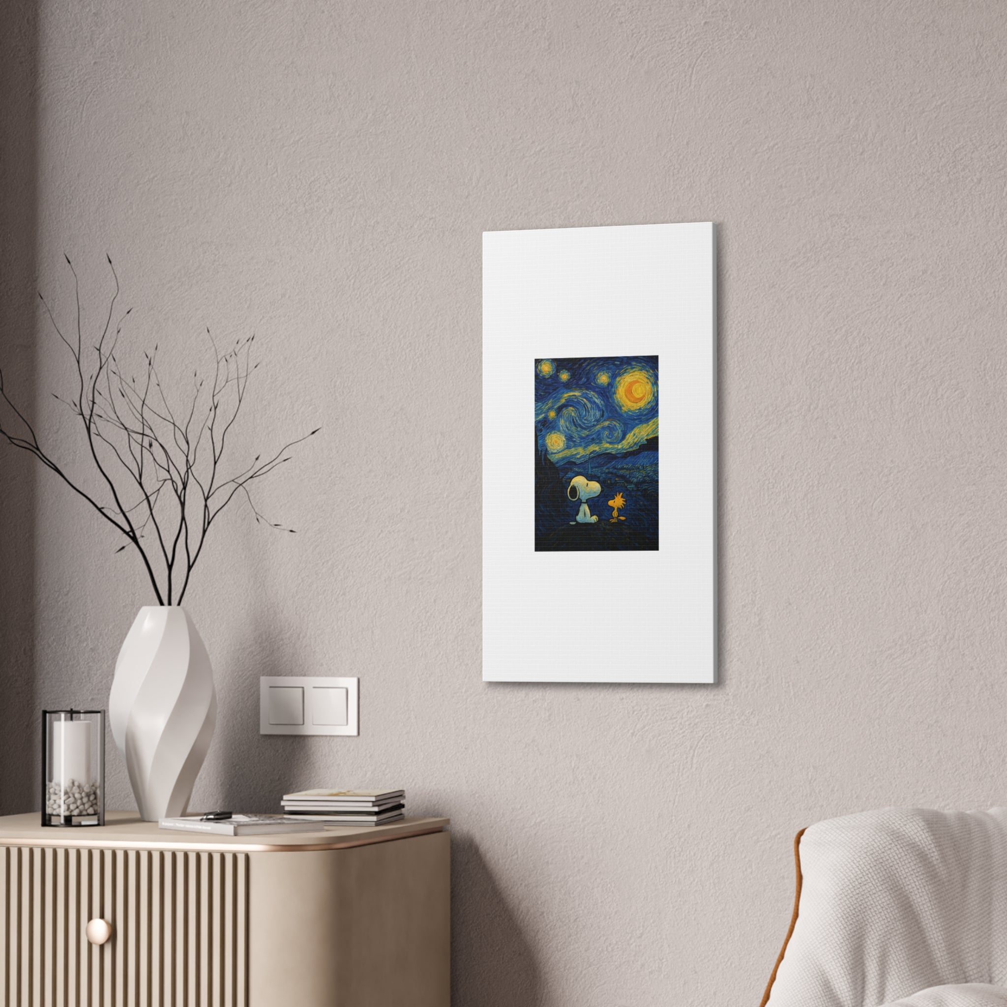Snoopy Paris Autumn Canvas