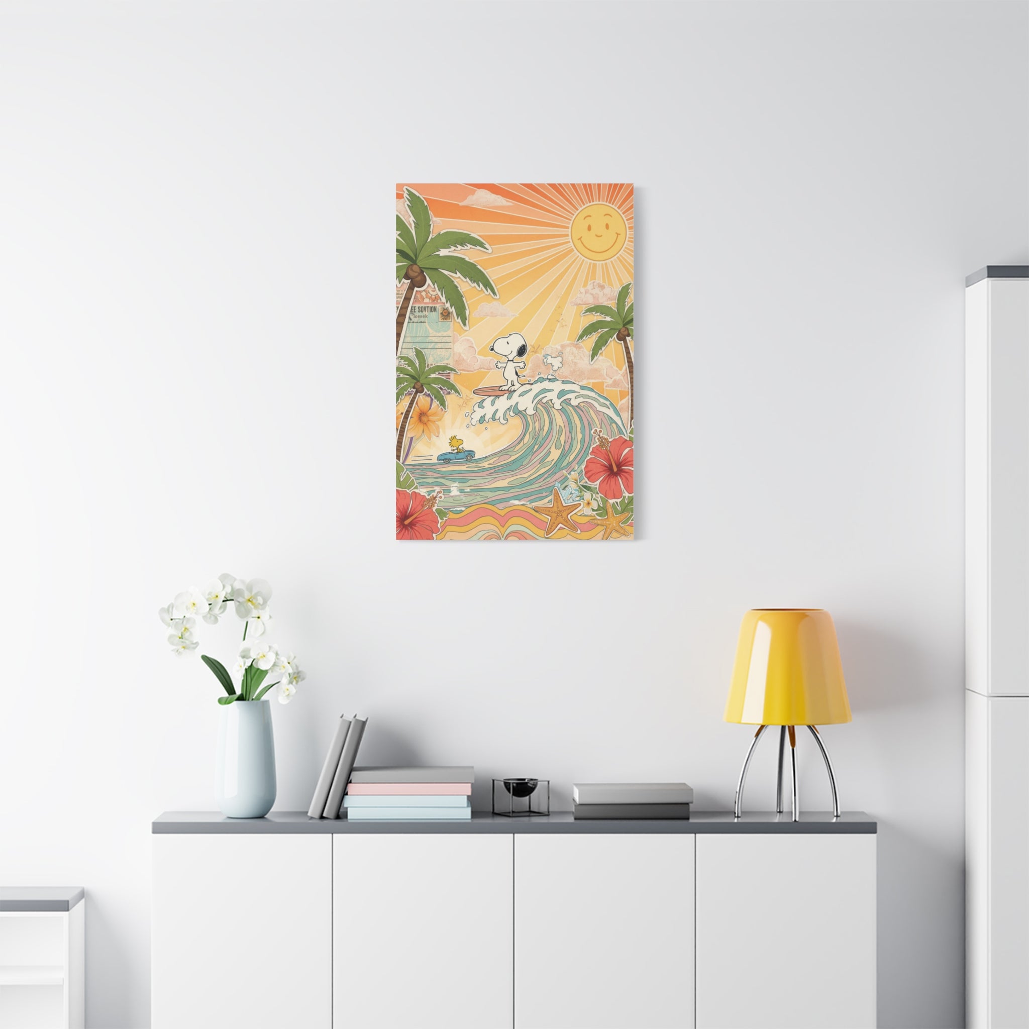 Retro Snoopy Surf Canvas