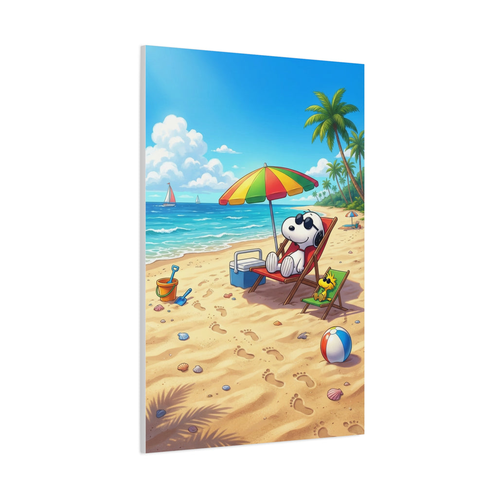 Snoopy Beach Matte Canvas
