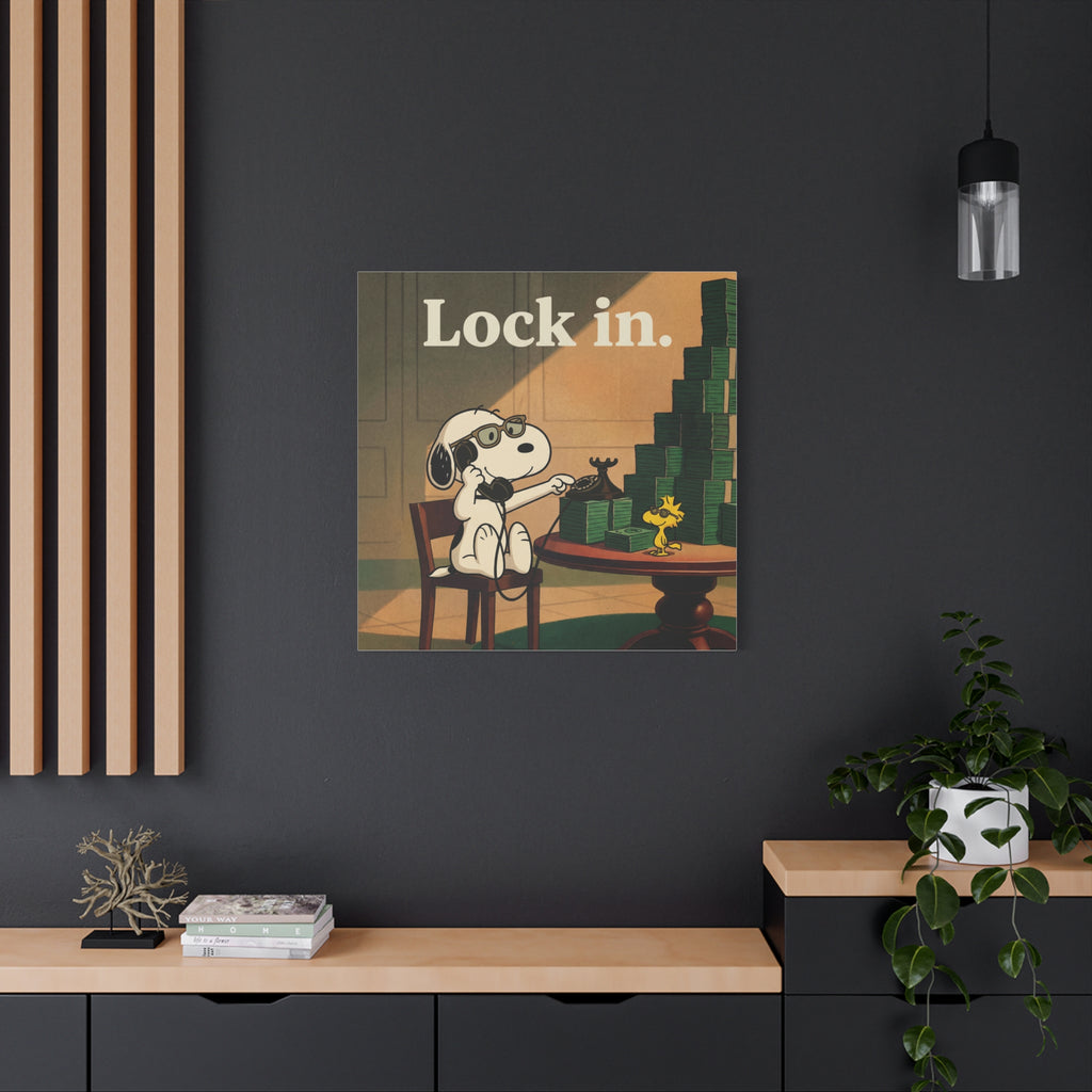 Lock In Snoopy Canvas