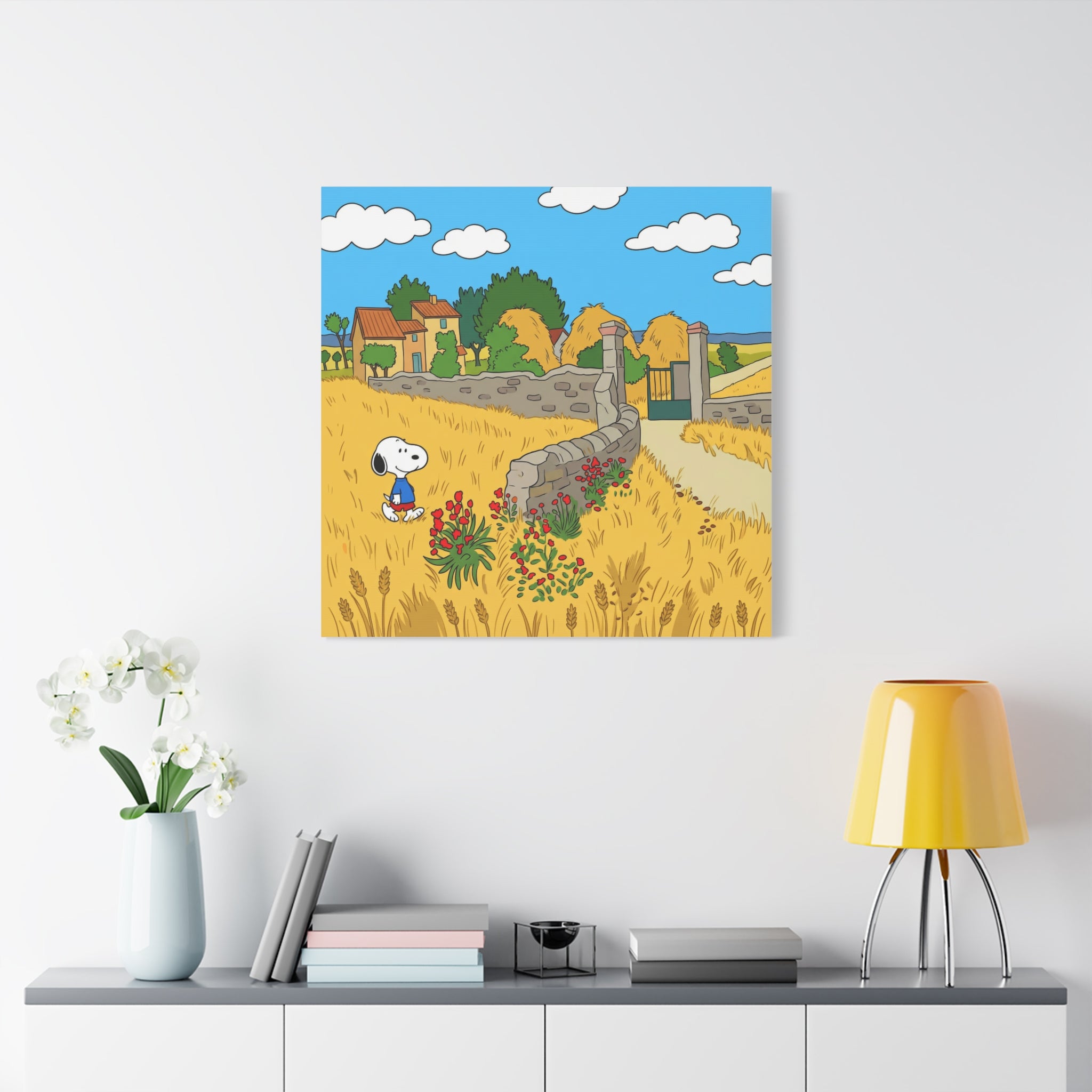 Snoopy Wheat Field Canvas