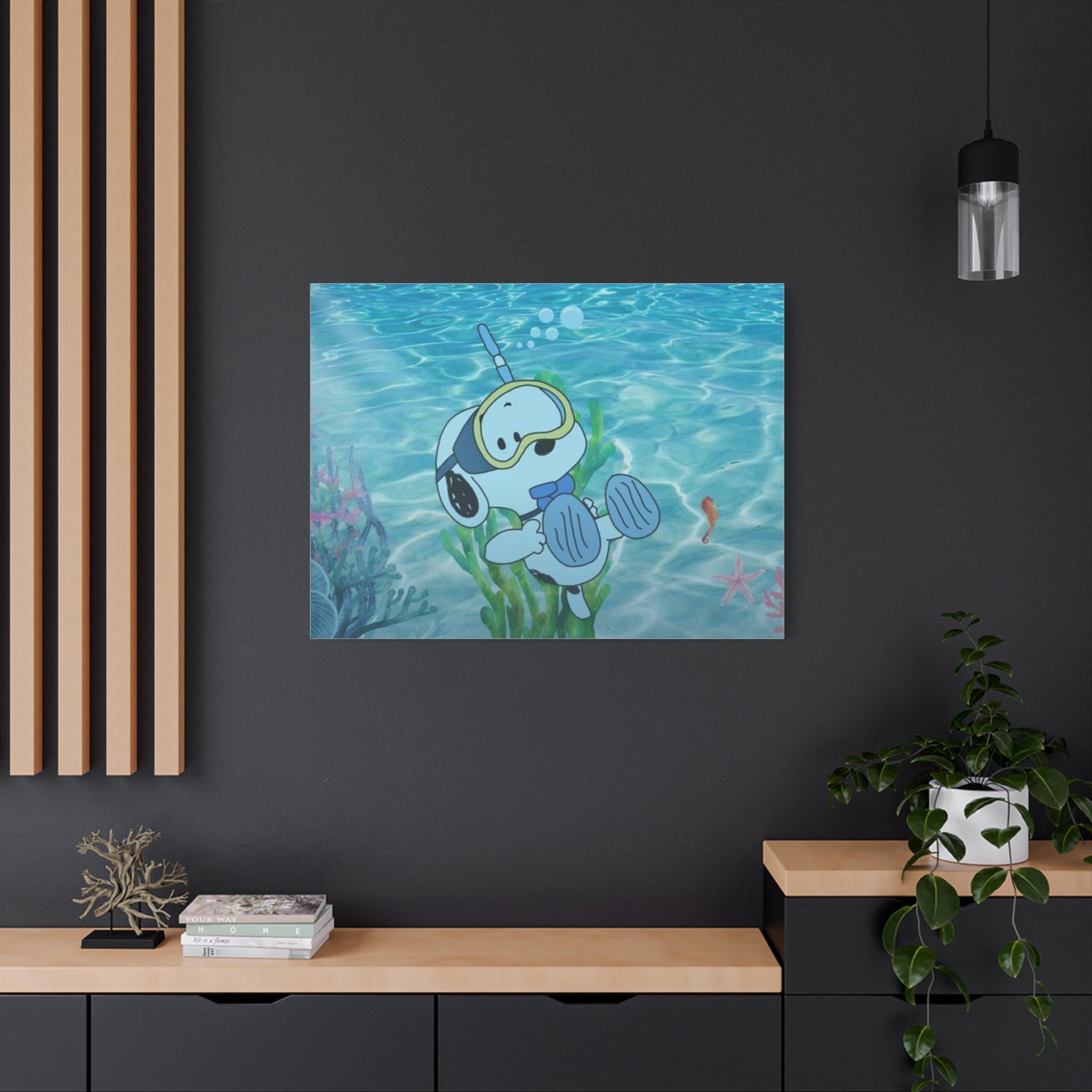 Snoopy Campfire Night Canvas