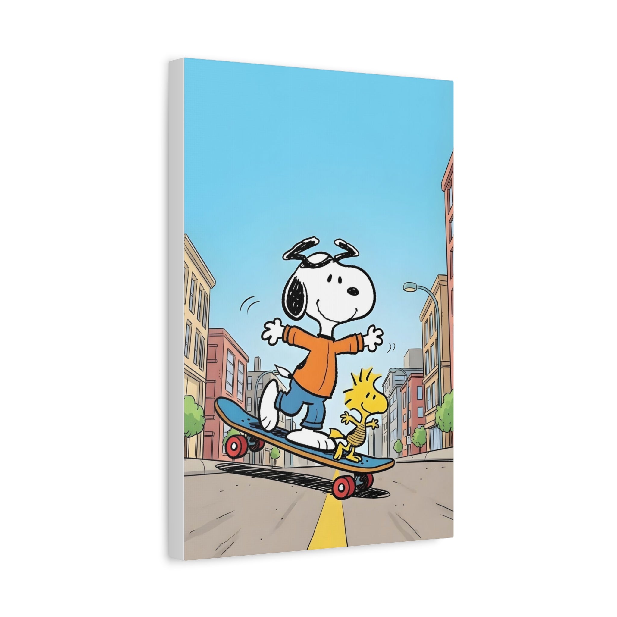 Snoopy Skateboarding Canvas