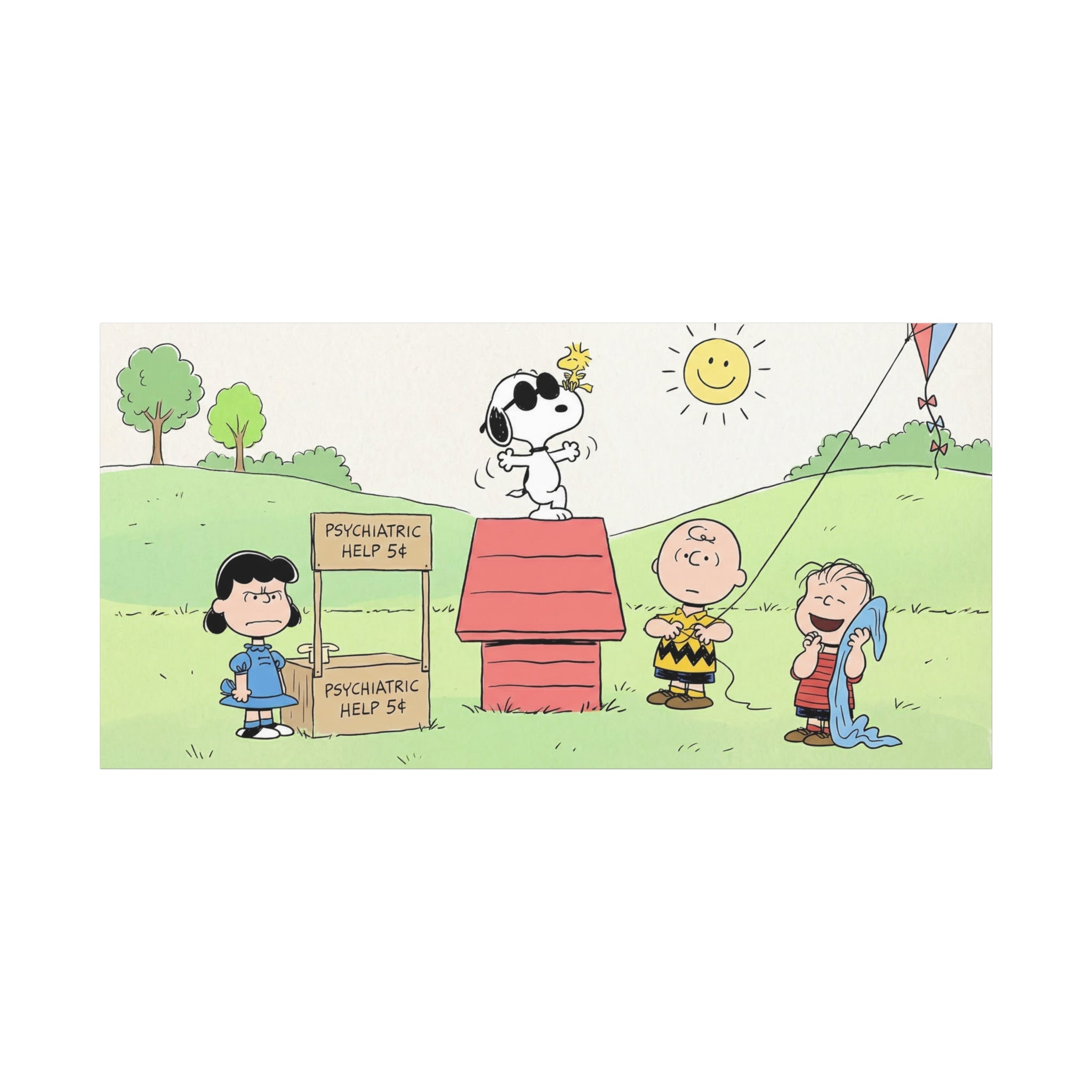 Woodstock Cartoon Scene Canvas