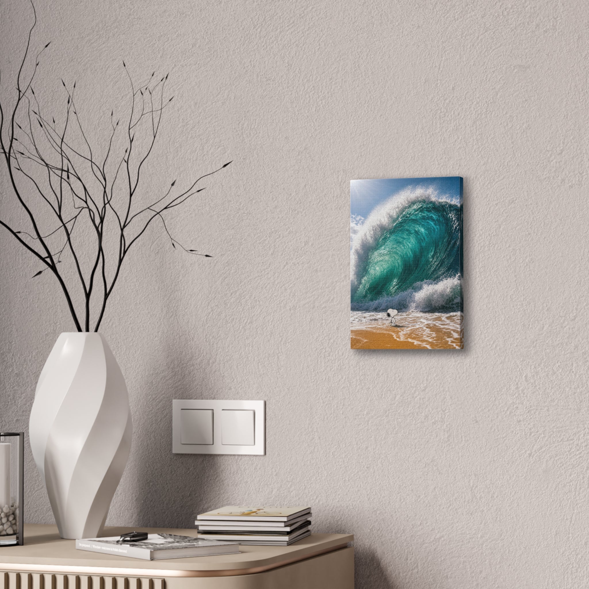 Snoopy Shore Wave Canvas