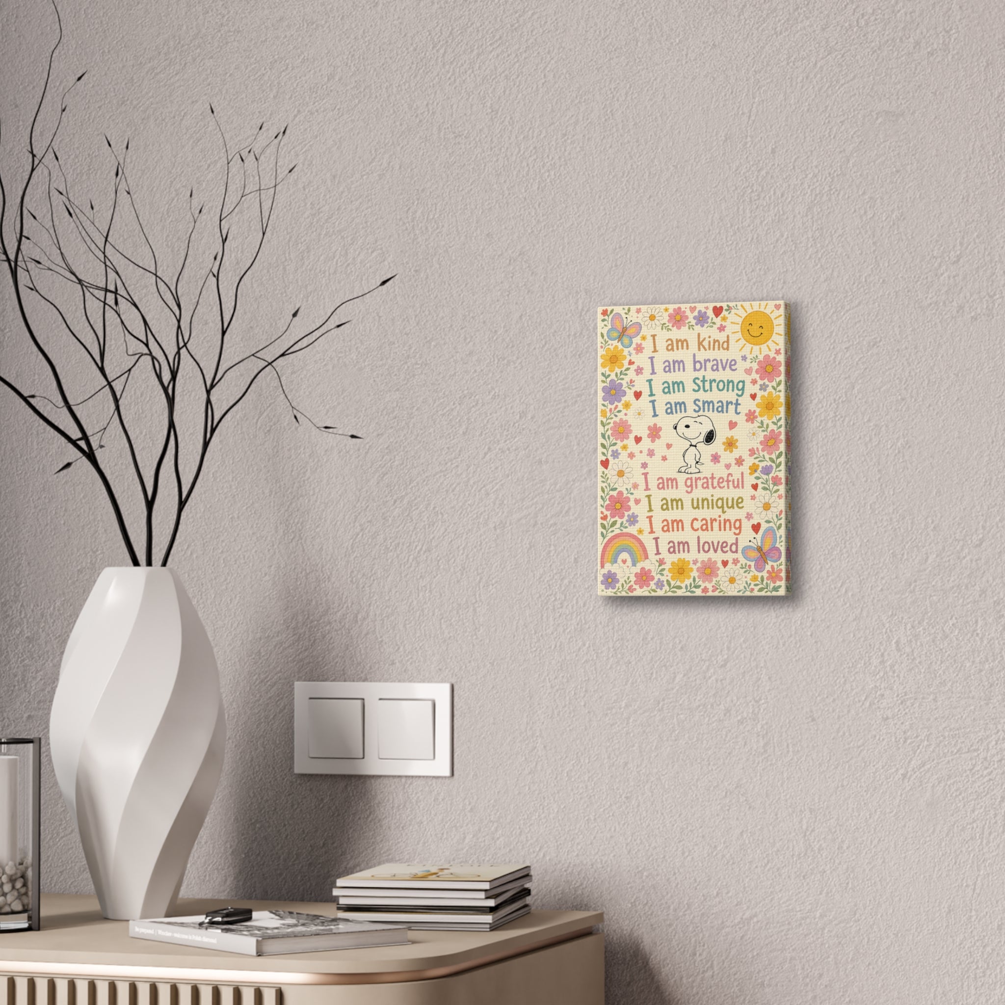 Snoopy Positive Affirmations Canvas