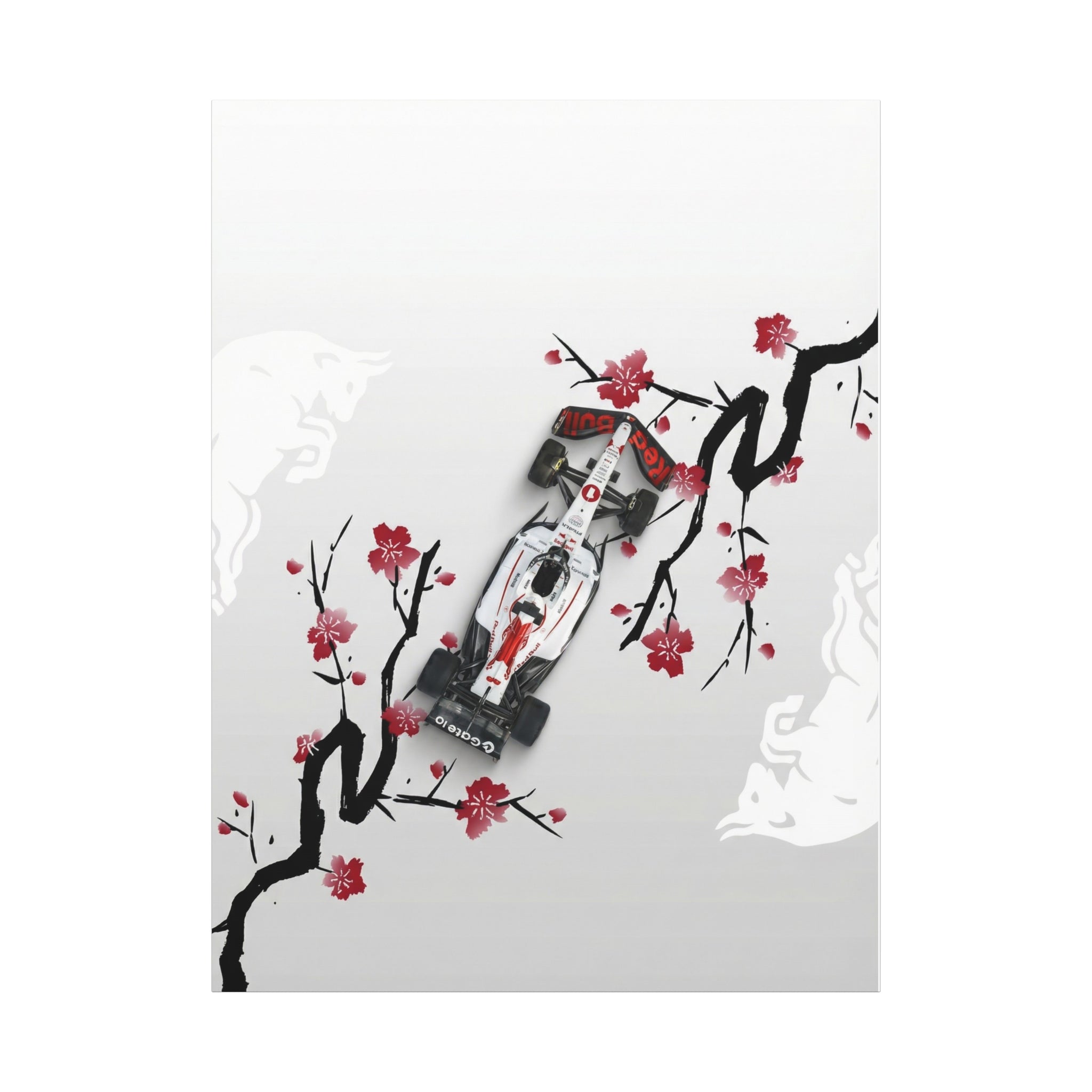 Racing Car Blossom Canvas