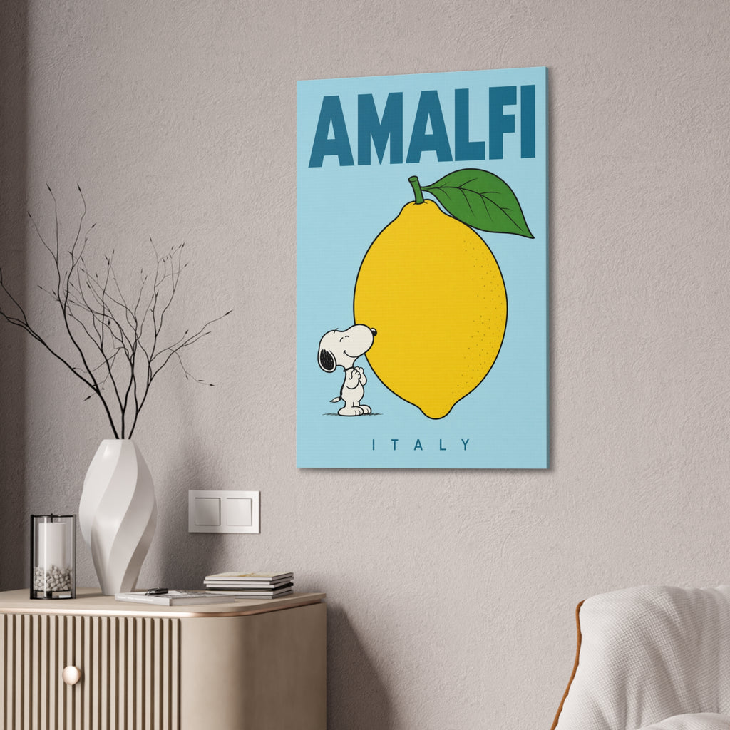 Amalfi Lemon Snoopy Italy Canvas