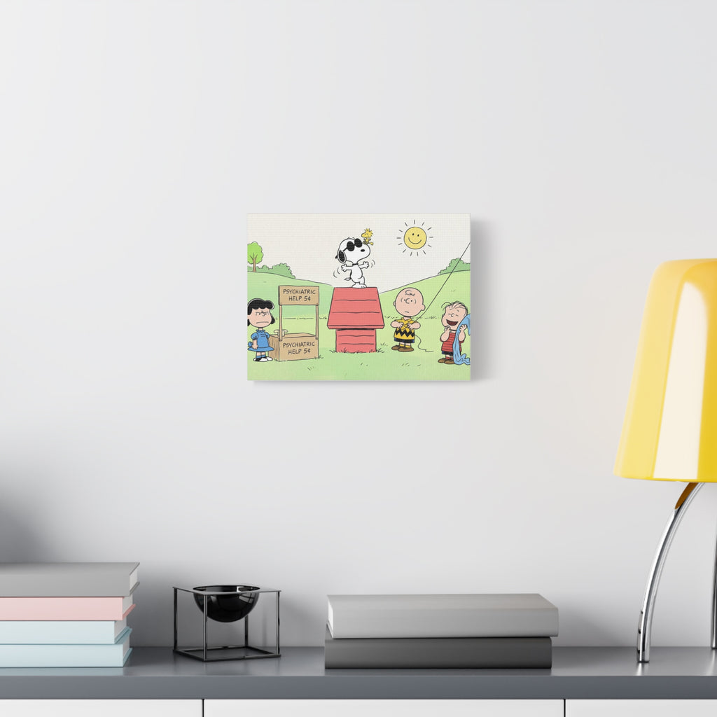 Woodstock Cartoon Scene Canvas