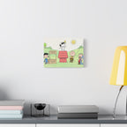 Woodstock Cartoon Scene Canvas