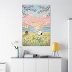 Snoopy Charlie Sunset Canvas