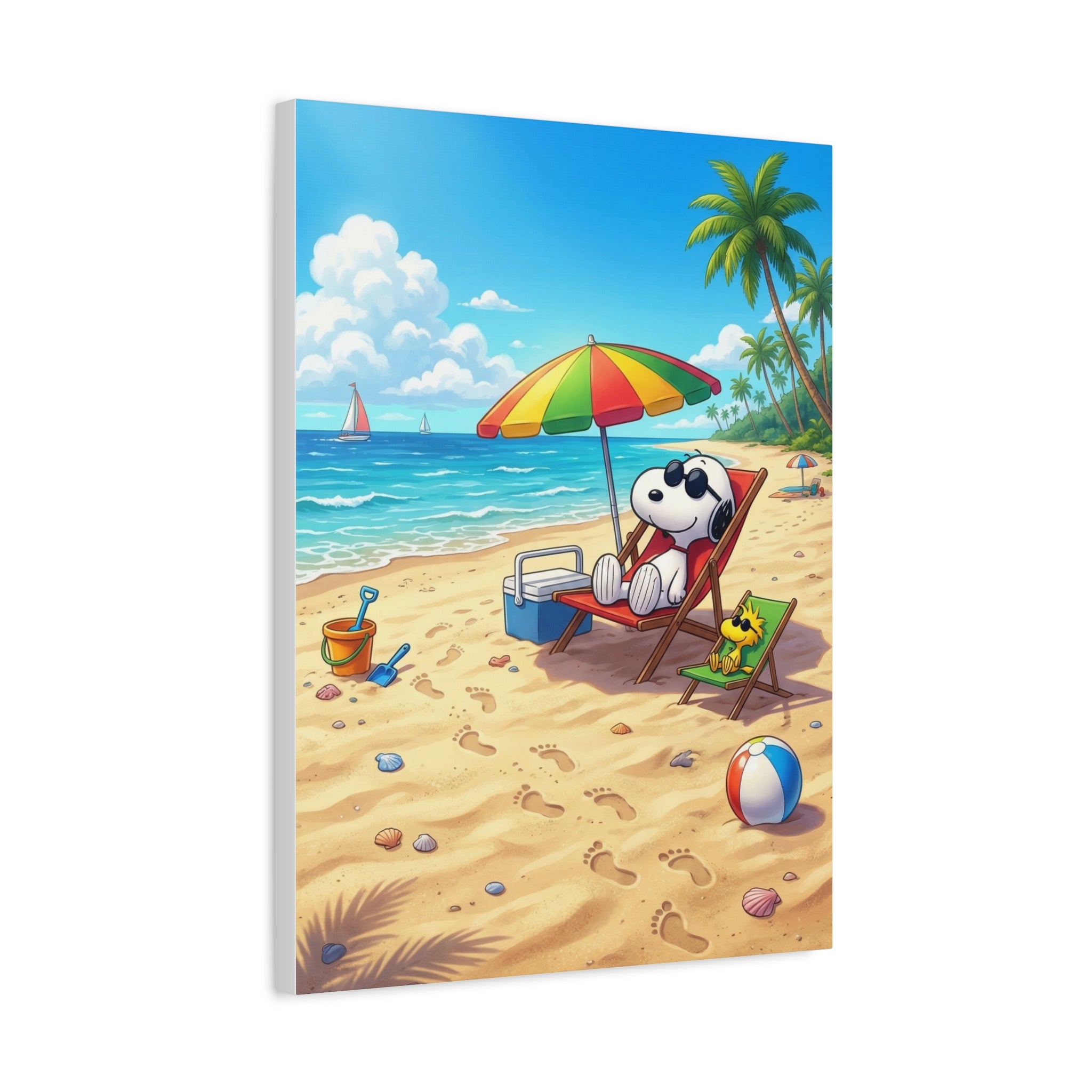 Snoopy Beach Matte Canvas