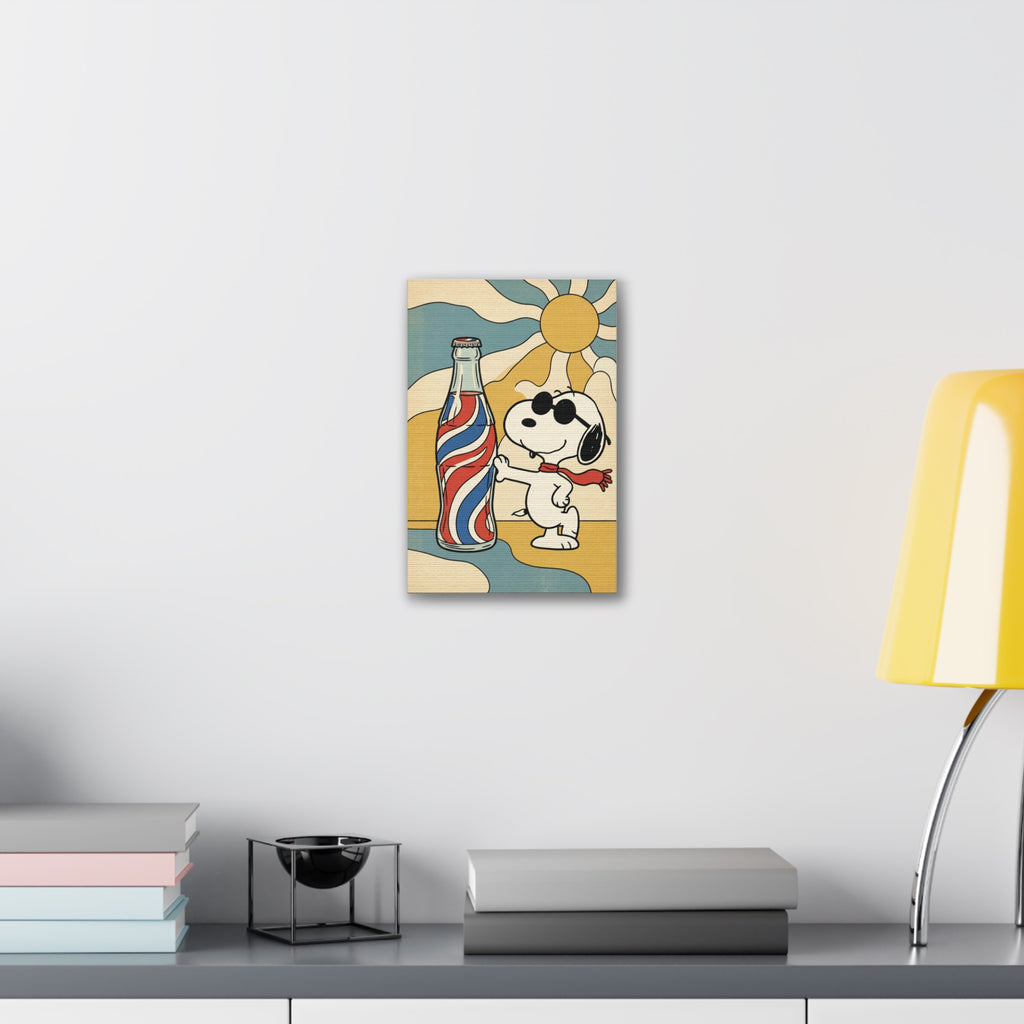 Retro Snoopy Soda Bottle Canvas