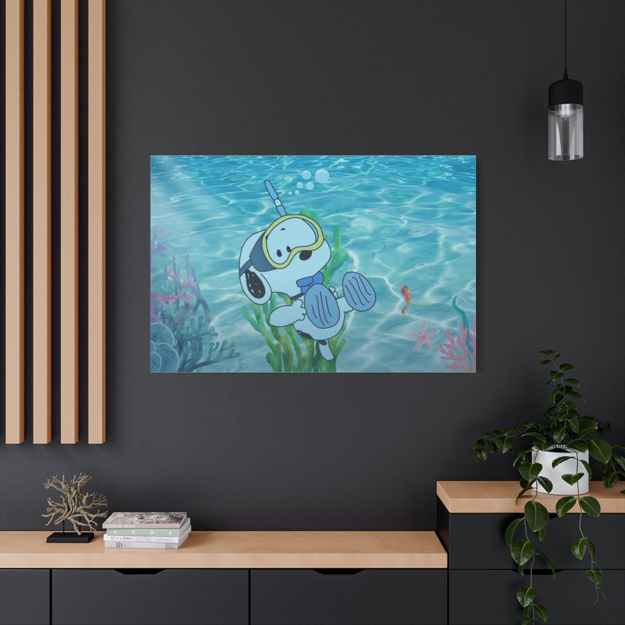 Snoopy Campfire Night Canvas