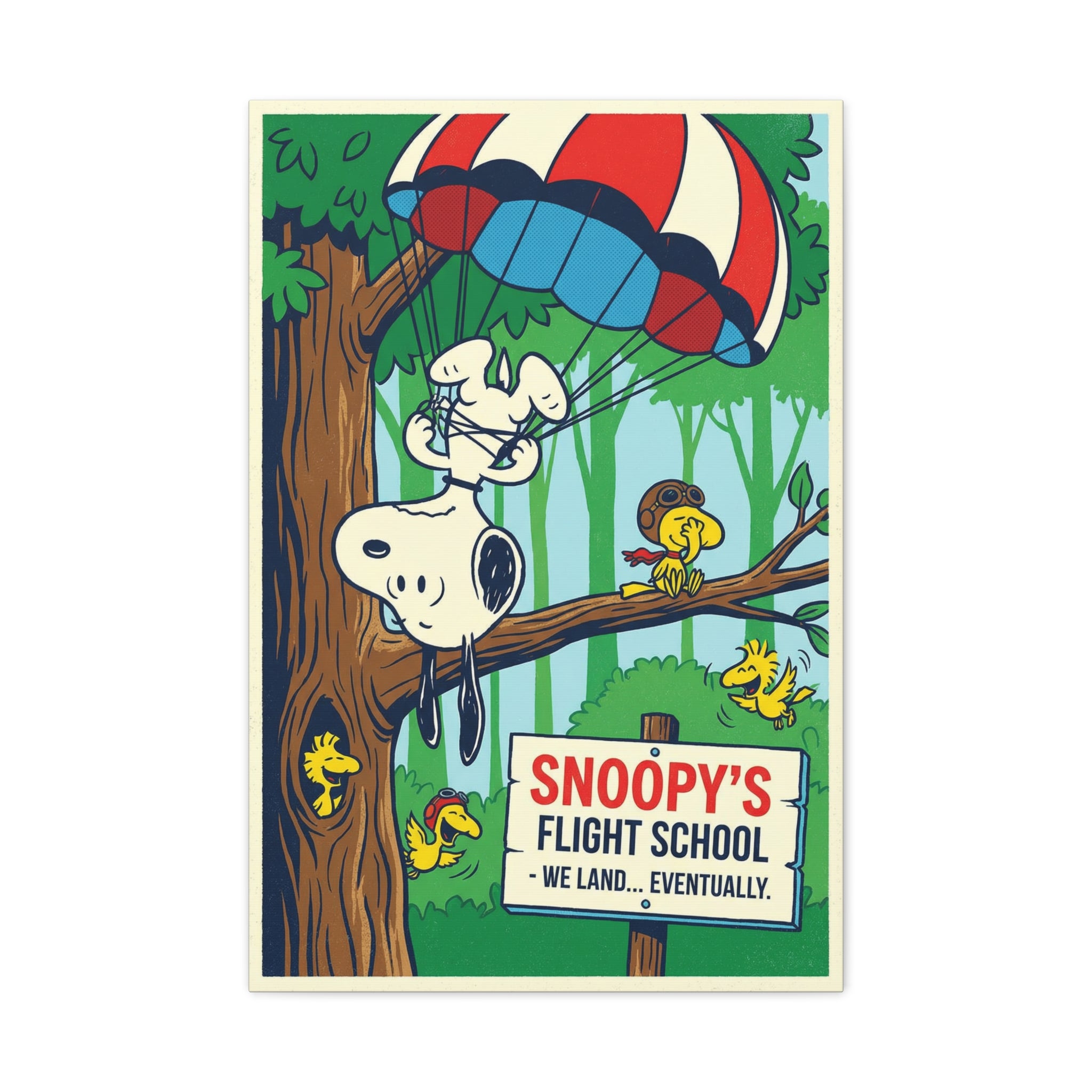 Snoopy Parachute Canvas