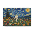 Starry Floral Field Canvas