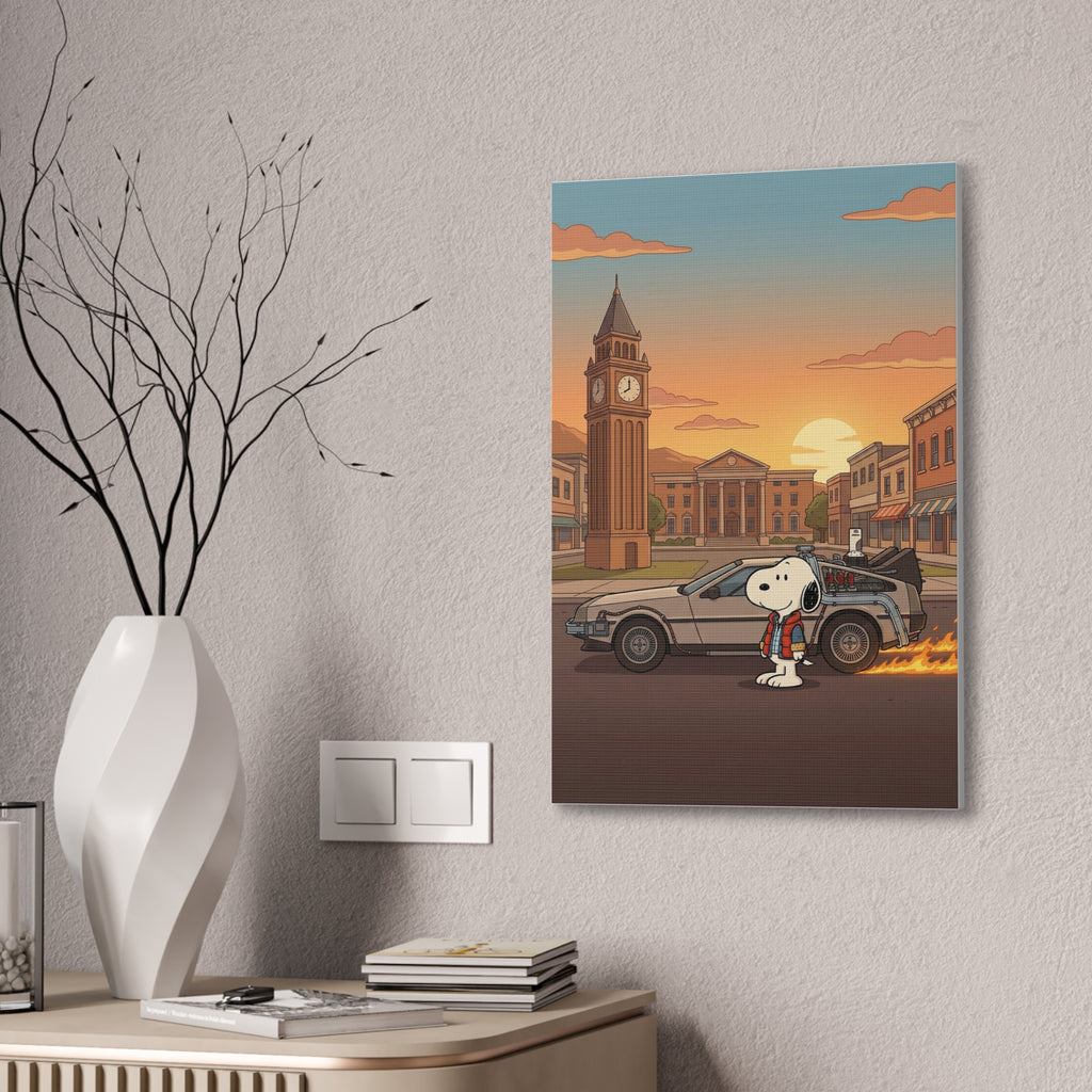 Snoopy DeLorean Canvas