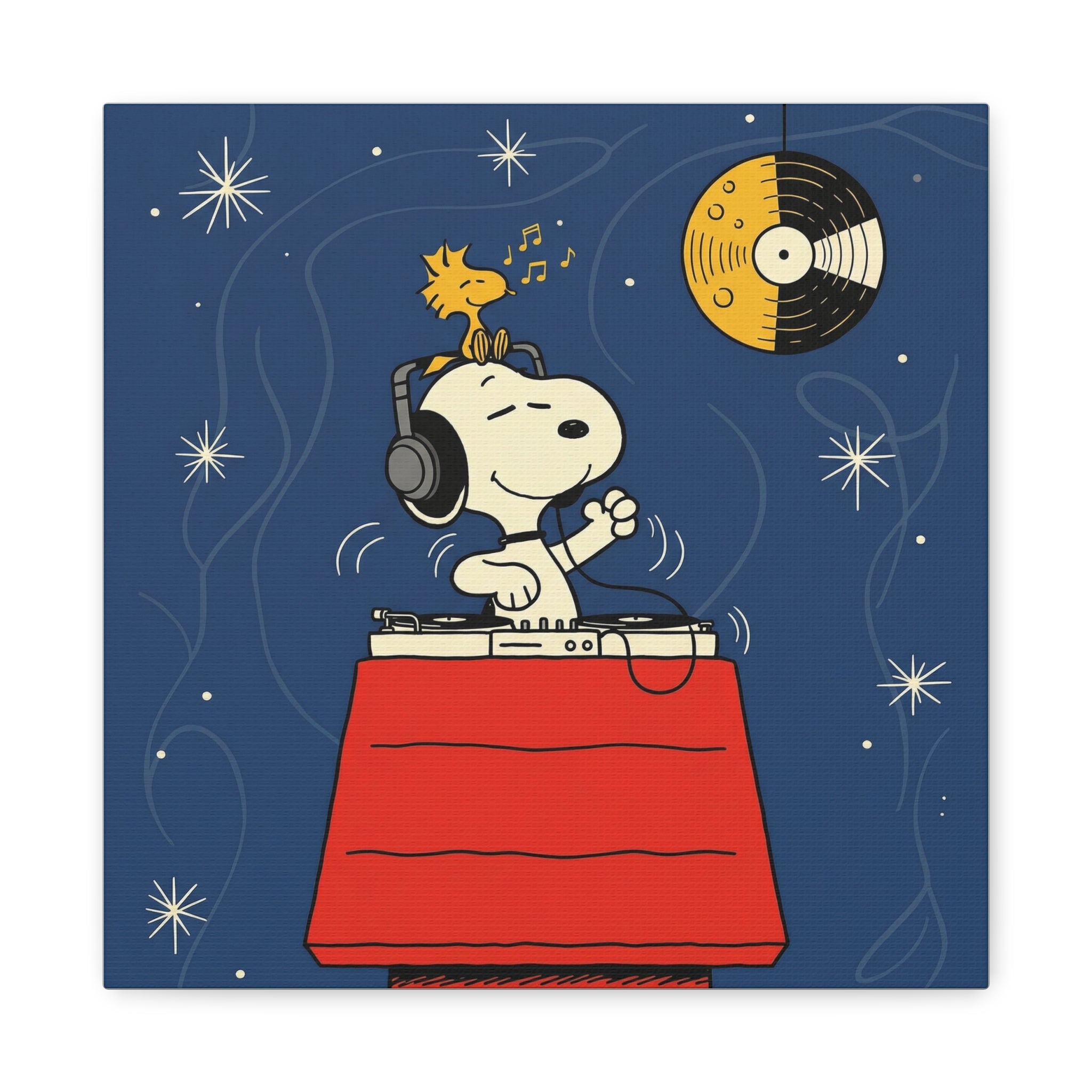 Snoopy DJ Doghouse Canvas