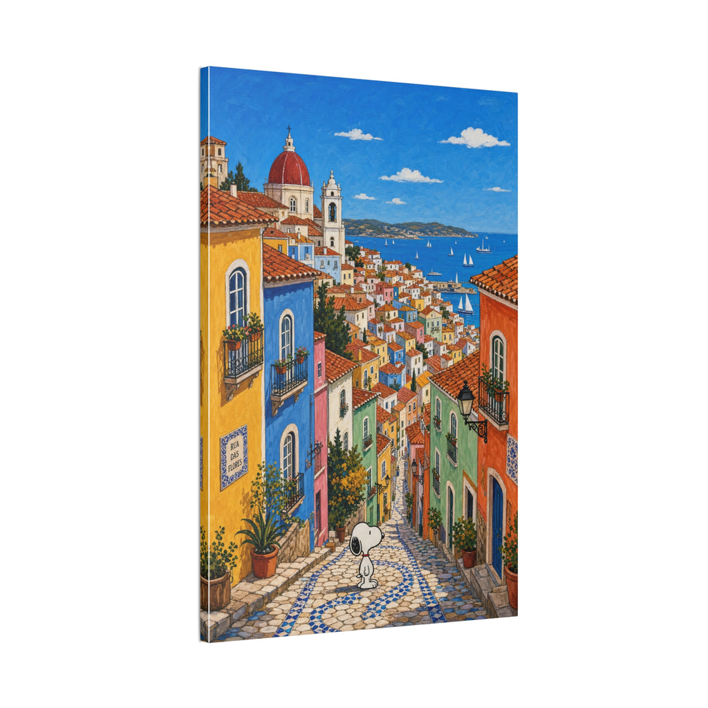Snoopy Coastal Village Canvas