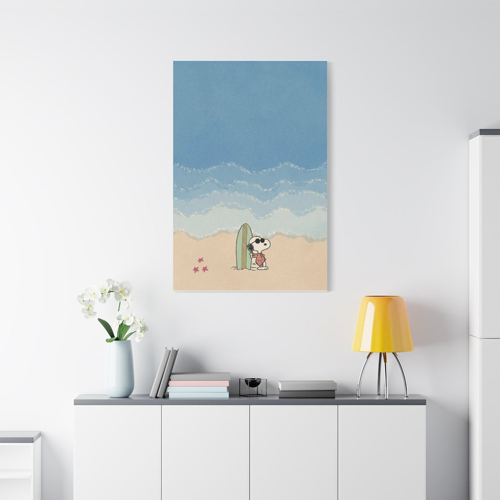 Snoopy Surfing Canvas