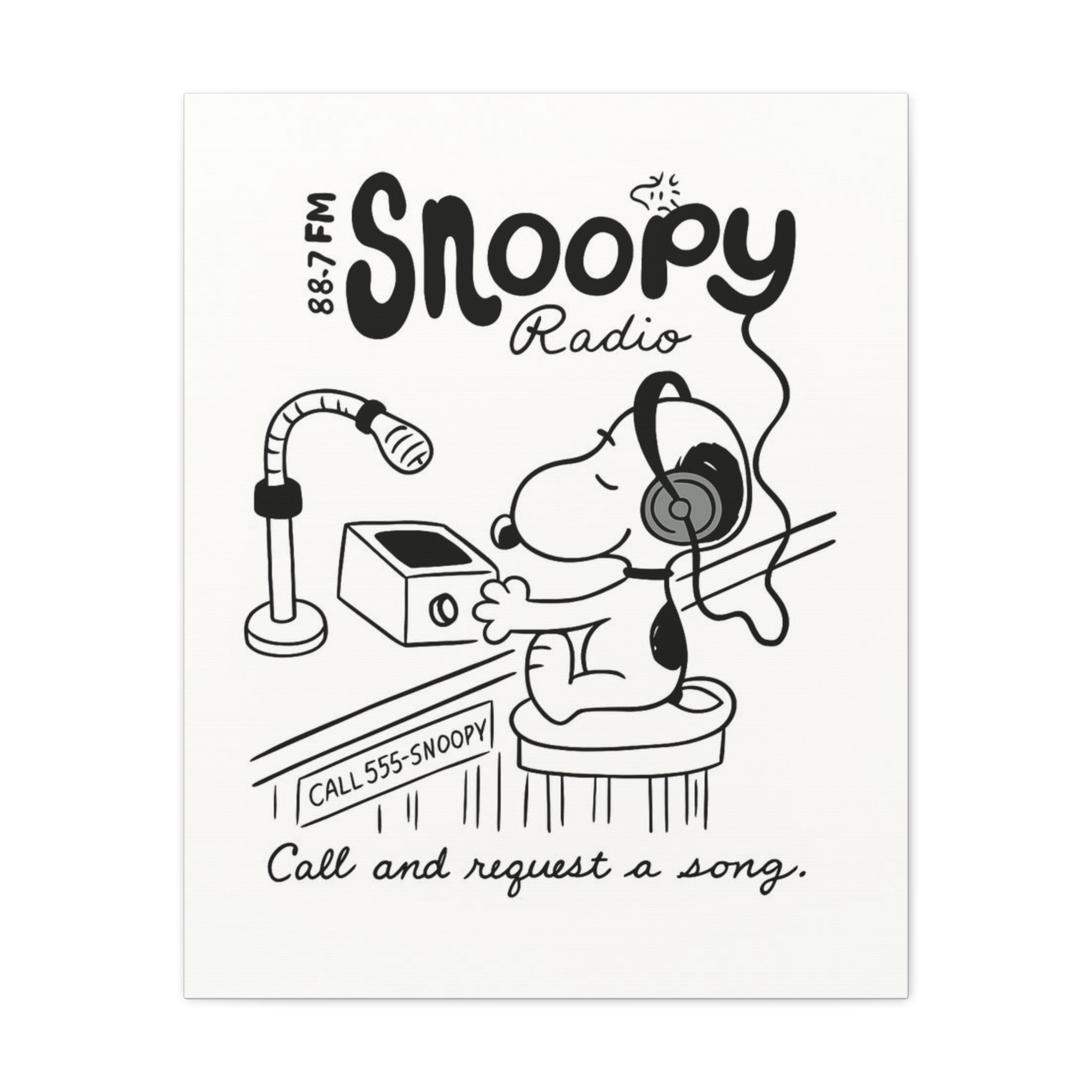 Snoopy Radio Canvas
