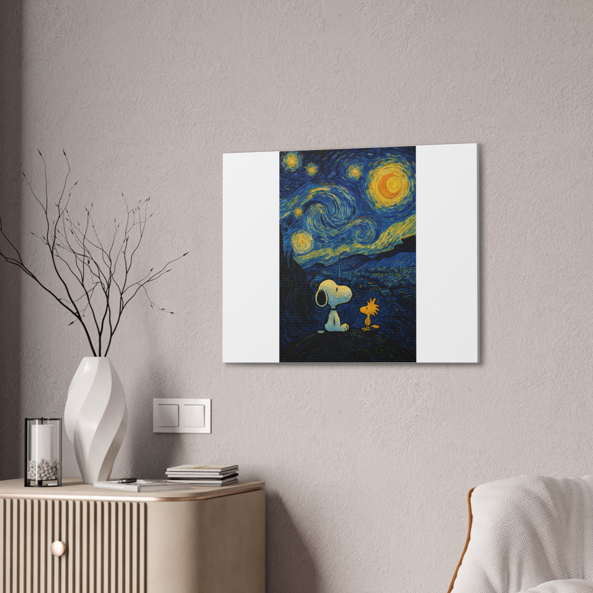 Snoopy Paris Autumn Canvas