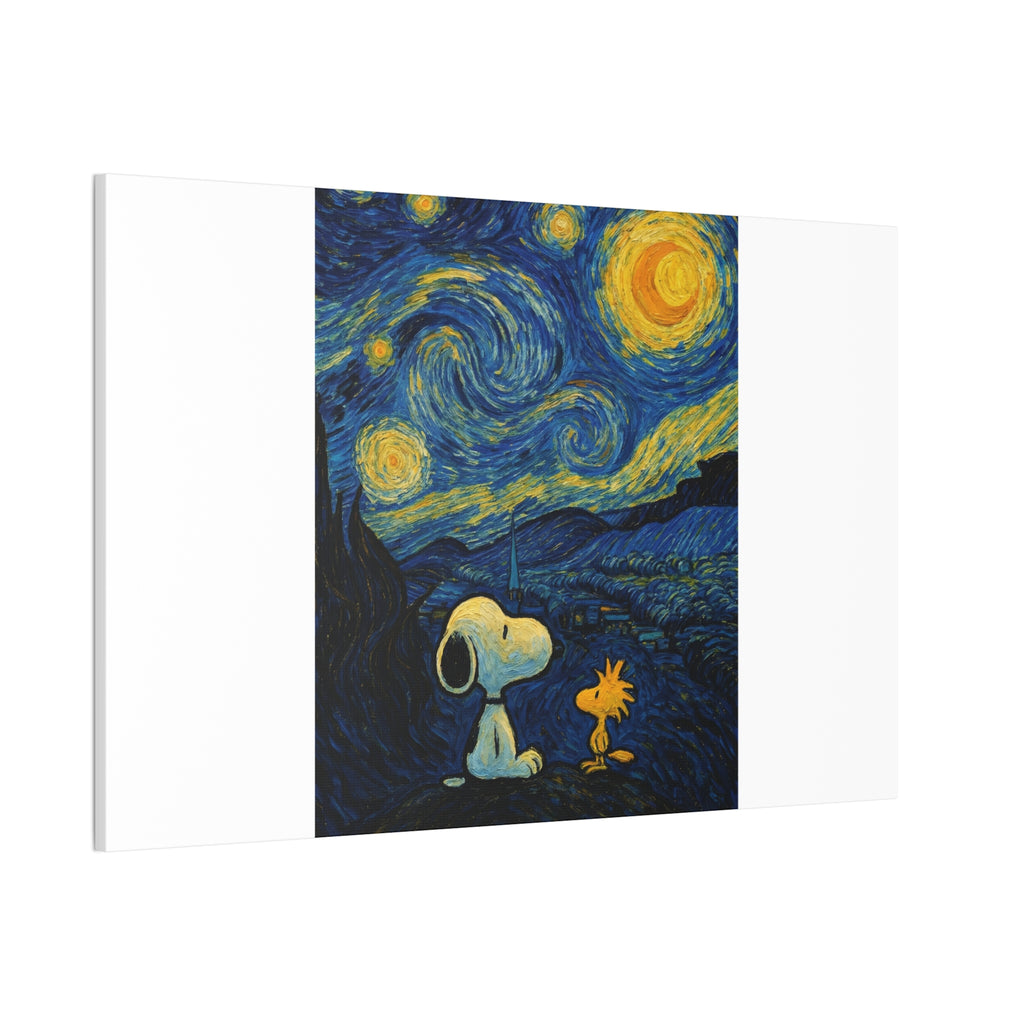 Snoopy Paris Autumn Canvas